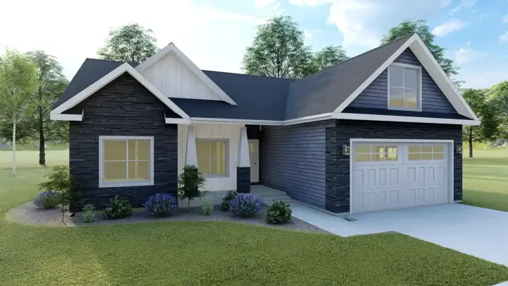 Craftsman house plans 110-103 - front exterior, 1,670 sq ft, 3 bed, 2 bath house plans | Monster House Plans