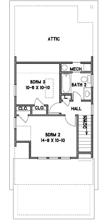 Upper/Second Floor Plan: 111-112