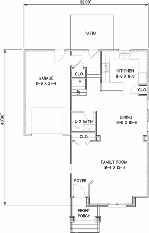 Main Floor Plan: 111-115
