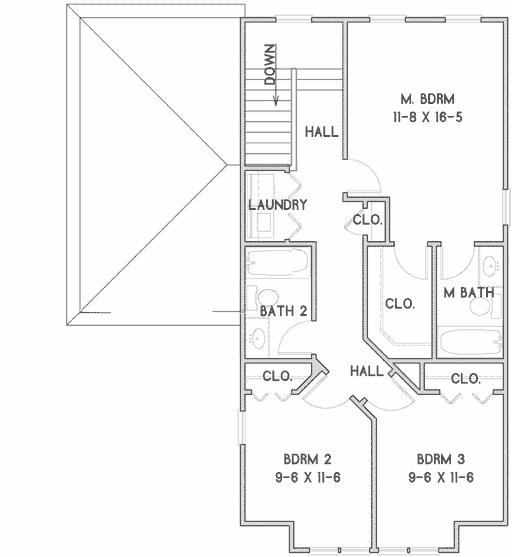 Upper/Second Floor Plan: 111-115