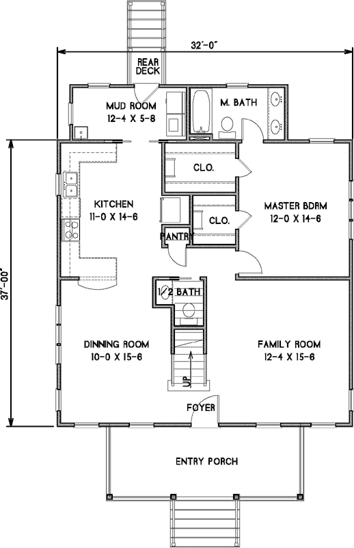 Main Floor Plan: 111-116