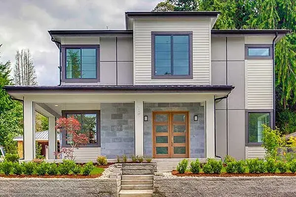 Modern house plans 113-101 - front exterior, 3,038 sq ft, 4 bed, 2 bath house plans | Monster House Plans