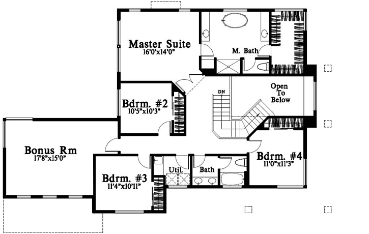 Upper/Second Floor Plan: 113-101