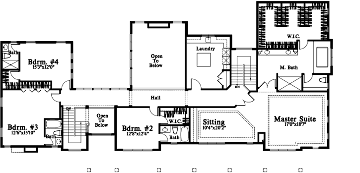 Upper/Second Floor Plan: 113-102
