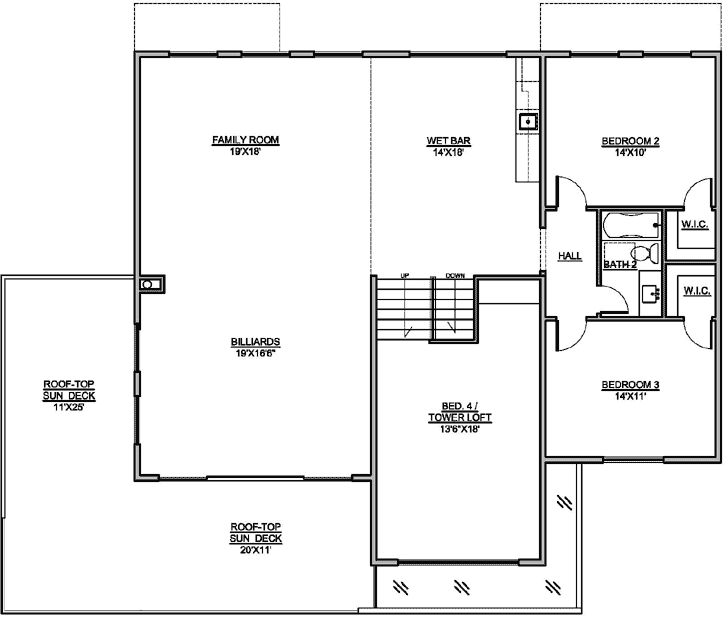 Upper/Second Floor Plan: 115-102