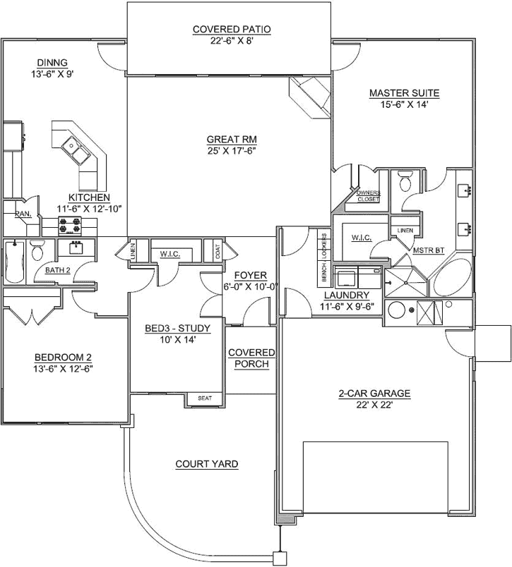 Main Floor Plan: 115-104