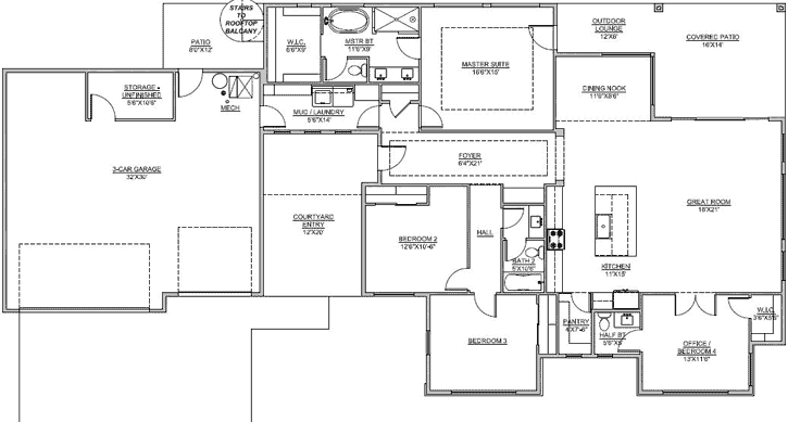Main Floor Plan: 115-105