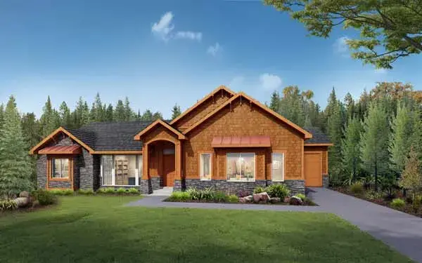 Craftsman house plans 115-110 - front exterior, 2,681 sq ft, 3 bed, 2 bath house plans | Monster House Plans