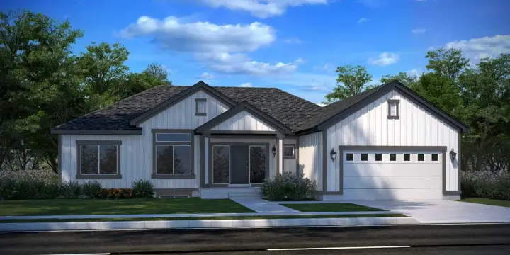 Traditional house plans 115-114 - front exterior, 2,032 sq ft, 4 bed, 2 bath house plans | Monster House Plans