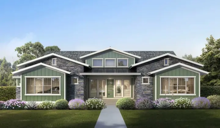 Craftsman house plans 115-121 - front exterior, 2,739 sq ft, 3 bed, 2 bath house plans | Monster House Plans