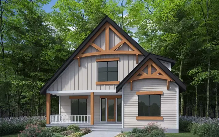 Craftsman house plans 115-134 - front exterior, 3,671 sq ft, 5 bed, 5 bath house plans | Monster House Plans