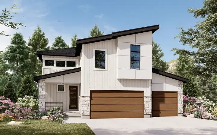 Modern house plans 115-147 - front exterior, 1,904 sq ft, 3 bed, 2 bath house plans | Monster House Plans