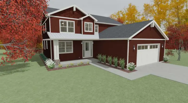 Country house plans 119-106 - front exterior, 2,618 sq ft, 4 bed, 2 bath house plans | Monster House Plans