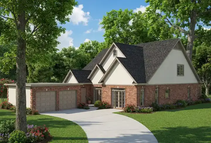Southern house plans 12-104 - front exterior, 3,730 sq ft, 3 bed, 2 bath house plans | Monster House Plans