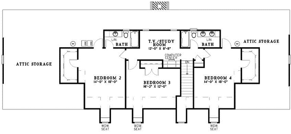 Upper/Second Floor Plan: 12-1040