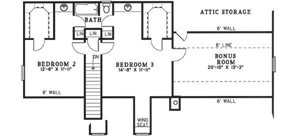 Upper/Second Floor Plan: 12-1046