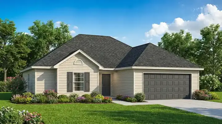 Traditional house plans 12-1057 - front exterior, 1,574 sq ft, 3 bed, 2 bath house plans | Monster House Plans