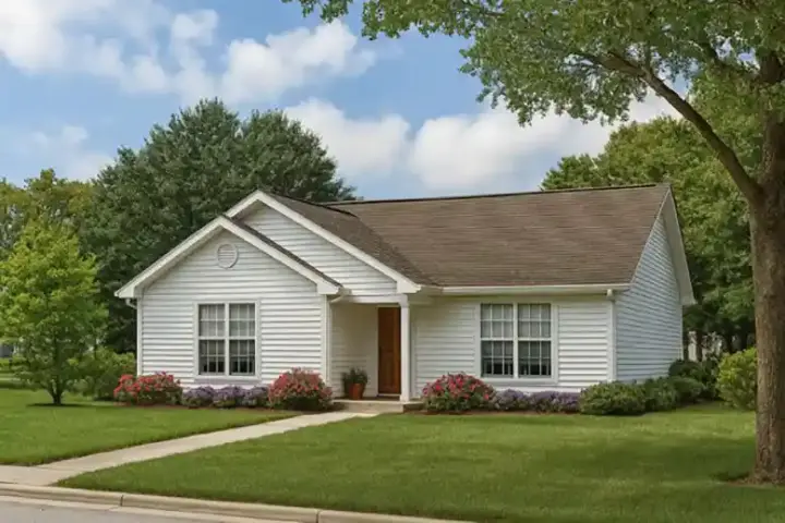 Traditional house plans 12-106 - front exterior, 930 sq ft, 3 bed, 1 bath house plans | Monster House Plans
