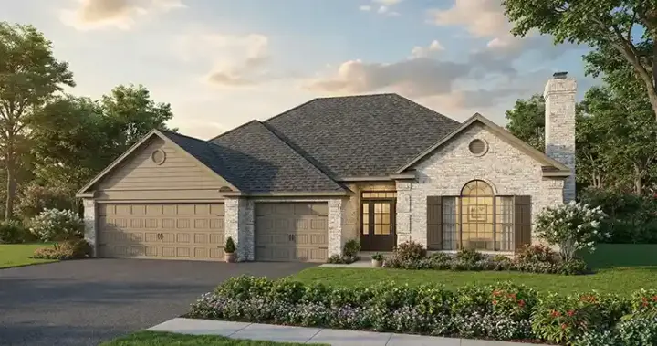 Traditional house plans 12-107 - front exterior, 2,180 sq ft, 3 bed, 2 bath house plans | Monster House Plans