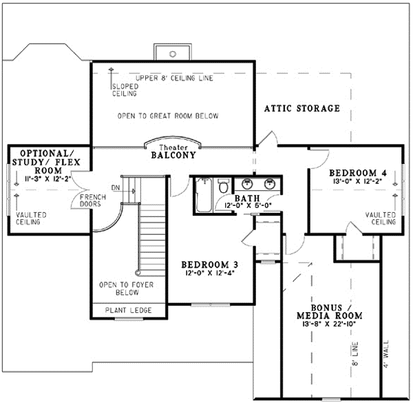 Upper/Second Floor Plan: 12-1075