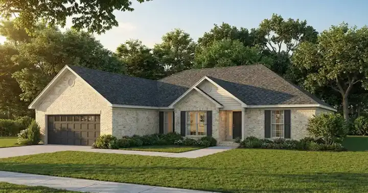 Traditional house plans 12-1084 - front exterior, 1,898 sq ft, 3 bed, 2 bath house plans | Monster House Plans