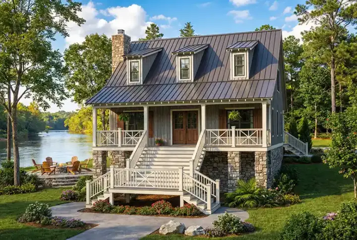 Country house plans 12-1097 - front exterior, 1,544 sq ft, 3 bed, 2 bath house plans | Monster House Plans