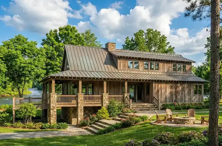 Cottage house plans 12-1102 - front exterior, 2,206 sq ft, 3 bed, 2 bath house plans | Monster House Plans