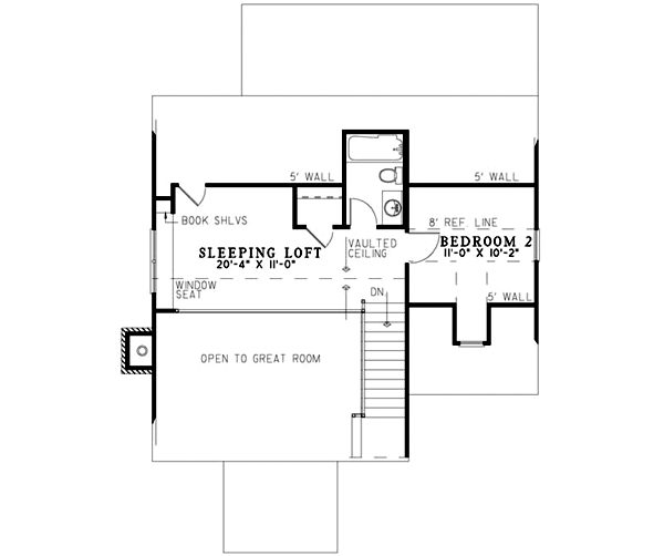 Upper/Second Floor Plan: 12-1105