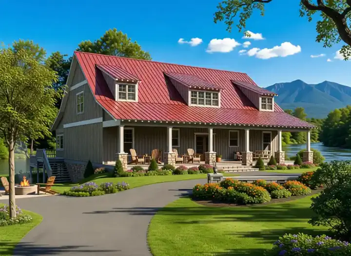 Country house plans 12-1107 - front exterior, 2,704 sq ft, 5 bed, 3 bath house plans | Monster House Plans