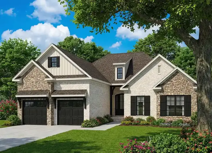 Traditional house plans 12-1113 - front exterior, 1,715 sq ft, 3 bed, 2 bath house plans | Monster House Plans