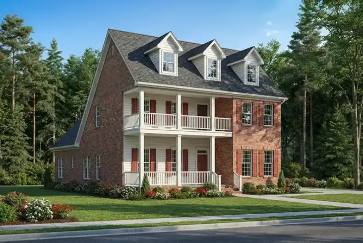 Southern house plans 12-1118 - front exterior, 2,607 sq ft, 4 bed, 3 bath house plans | Monster House Plans