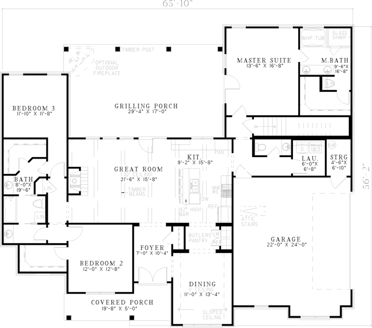 Country Style Home Design 12-1132