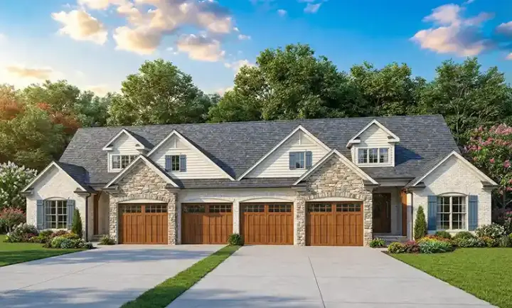 Traditional house plans 12-1134 - front exterior, 3,750 sq ft, 8 bed, 6 bath house plans | Monster House Plans