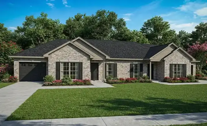 Traditional house plans 12-1163 - front exterior, 2,024 sq ft, 4 bed, 2 bath house plans | Monster House Plans