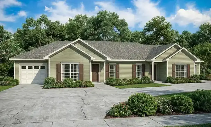 Traditional house plans 12-1164 - front exterior, 2,024 sq ft, 4 bed, 2 bath house plans | Monster House Plans