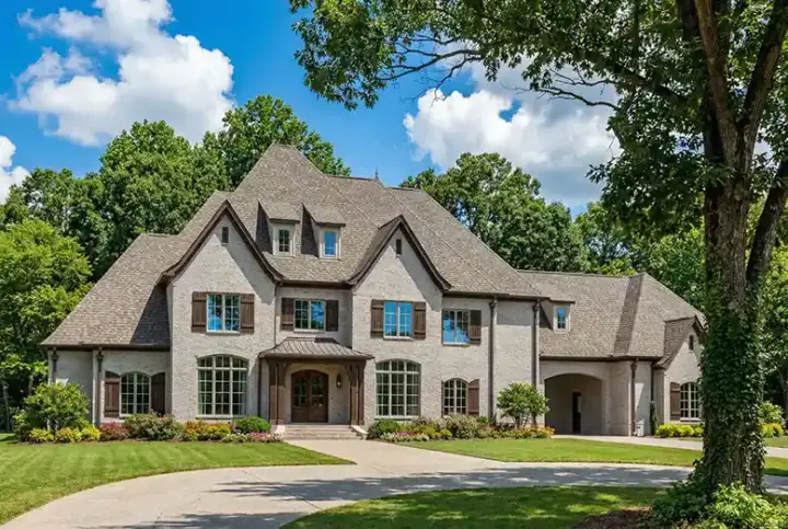 French Country house plans 12-1192 - front exterior, 6,674 sq ft, 4 bed, 4 bath house plans | Monster House Plans