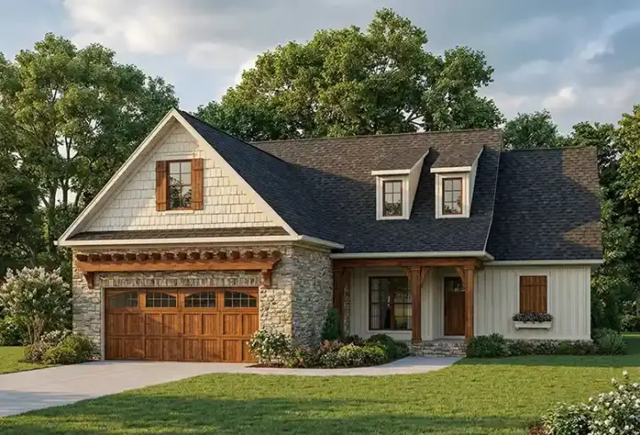 Southern house plans 12-1194 - front exterior, 1,591 sq ft, 3 bed, 2 bath house plans | Monster House Plans