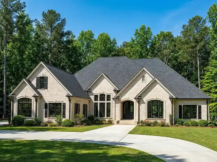 European house plans 12-1207 - front exterior, 3,766 sq ft, 4 bed, 4 bath house plans | Monster House Plans