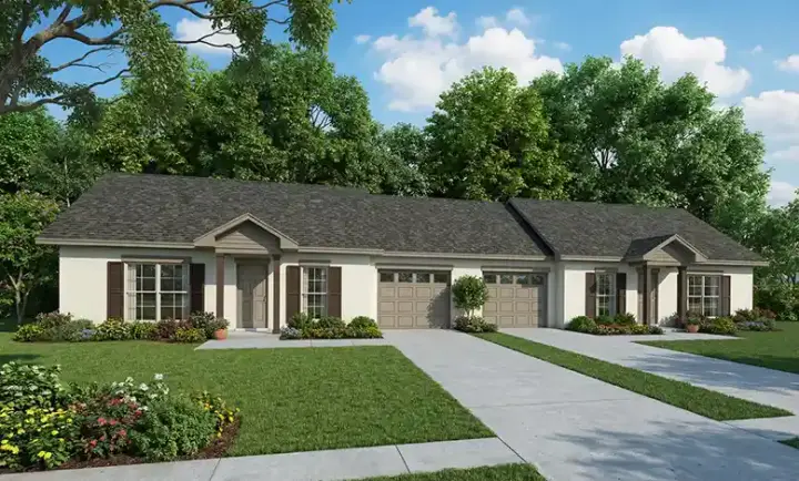 Traditional house plans 12-1222 - front exterior, 1,730 sq ft, 2 bed, 1 bath house plans | Monster House Plans
