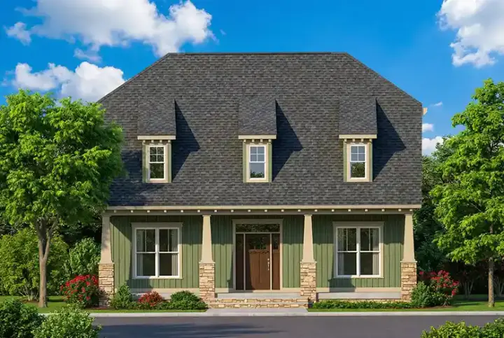 Craftsman house plans 12-1225 - front exterior, 2,296 sq ft, 3 bed, 3 bath house plans | Monster House Plans