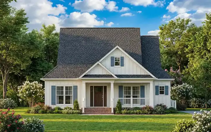 Country house plans 12-1228 - front exterior, 1,848 sq ft, 3 bed, 2 bath house plans | Monster House Plans