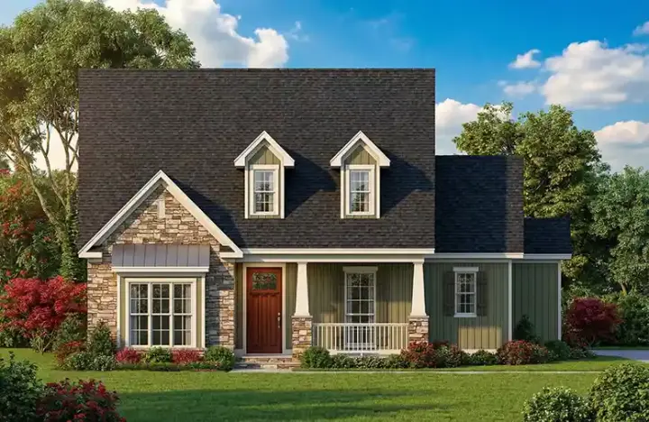 Country house plans 12-1229 - front exterior, 2,747 sq ft, 3 bed, 2 bath house plans | Monster House Plans