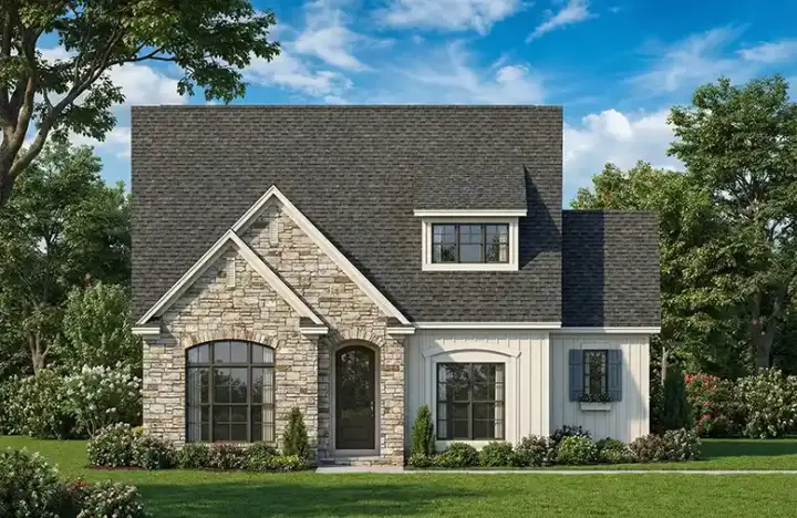European house plans 12-1230 - front exterior, 1,927 sq ft, 3 bed, 2 bath house plans | Monster House Plans