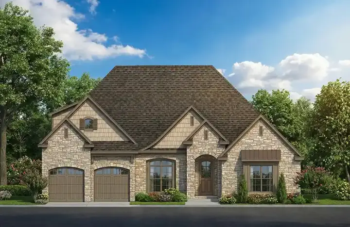 French Country house plans 12-1235 - front exterior, 2,094 sq ft, 4 bed, 2 bath house plans | Monster House Plans
