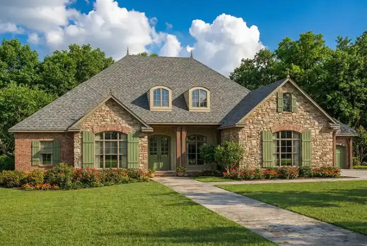 Southern house plans 12-1241 - front exterior, 2,618 sq ft, 3 bed, 2 bath house plans | Monster House Plans