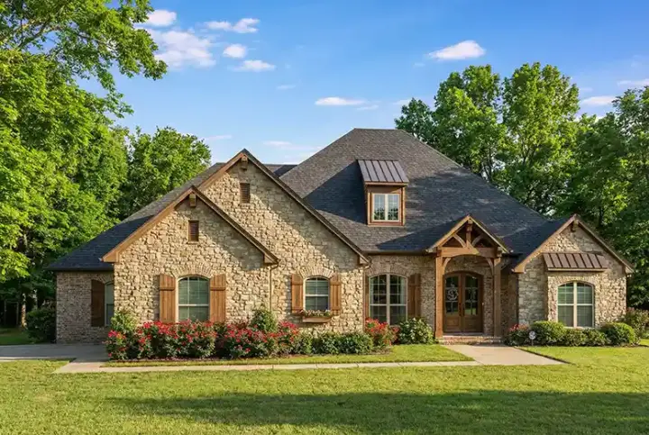European house plans 12-1243 - front exterior, 2,998 sq ft, 3 bed, 3 bath house plans | Monster House Plans