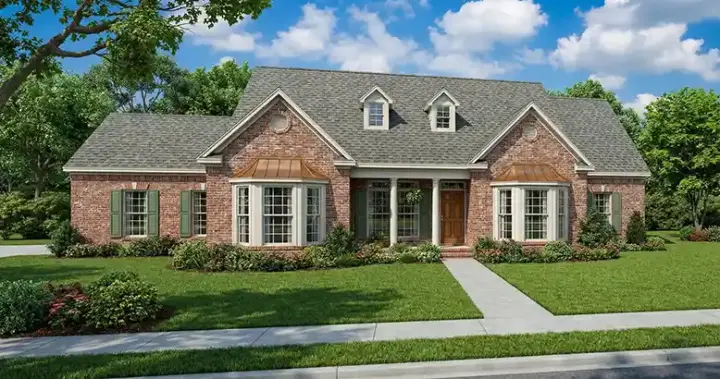 Southern house plans 12-125 - front exterior, 2,636 sq ft, 3 bed, 2 bath house plans | Monster House Plans