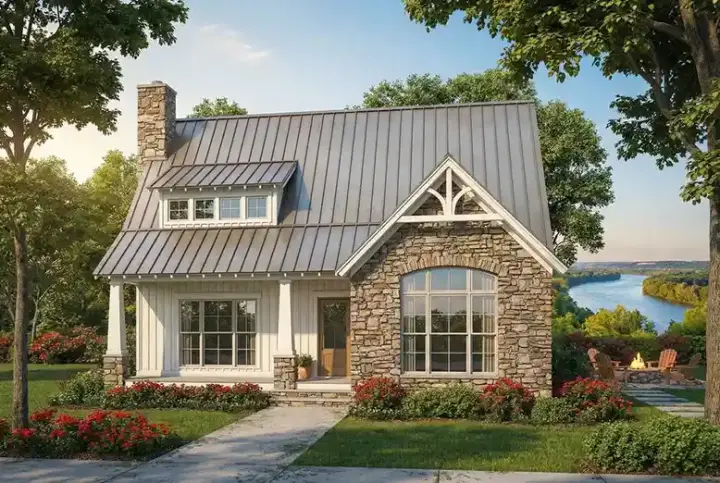 Craftsman house plans 12-1257 - front exterior, 1,874 sq ft, 3 bed, 2 bath house plans | Monster House Plans