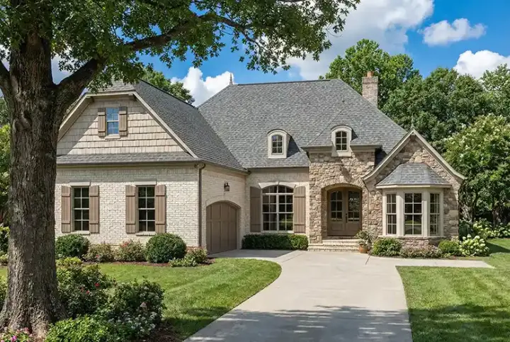 European house plans 12-1260 - front exterior, 2,546 sq ft, 4 bed, 3 bath house plans | Monster House Plans