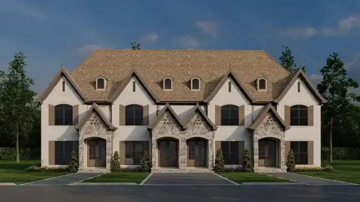 European house plans 12-1295 - front exterior, 6,040 sq ft, 8 bed, 8 bath house plans | Monster House Plans